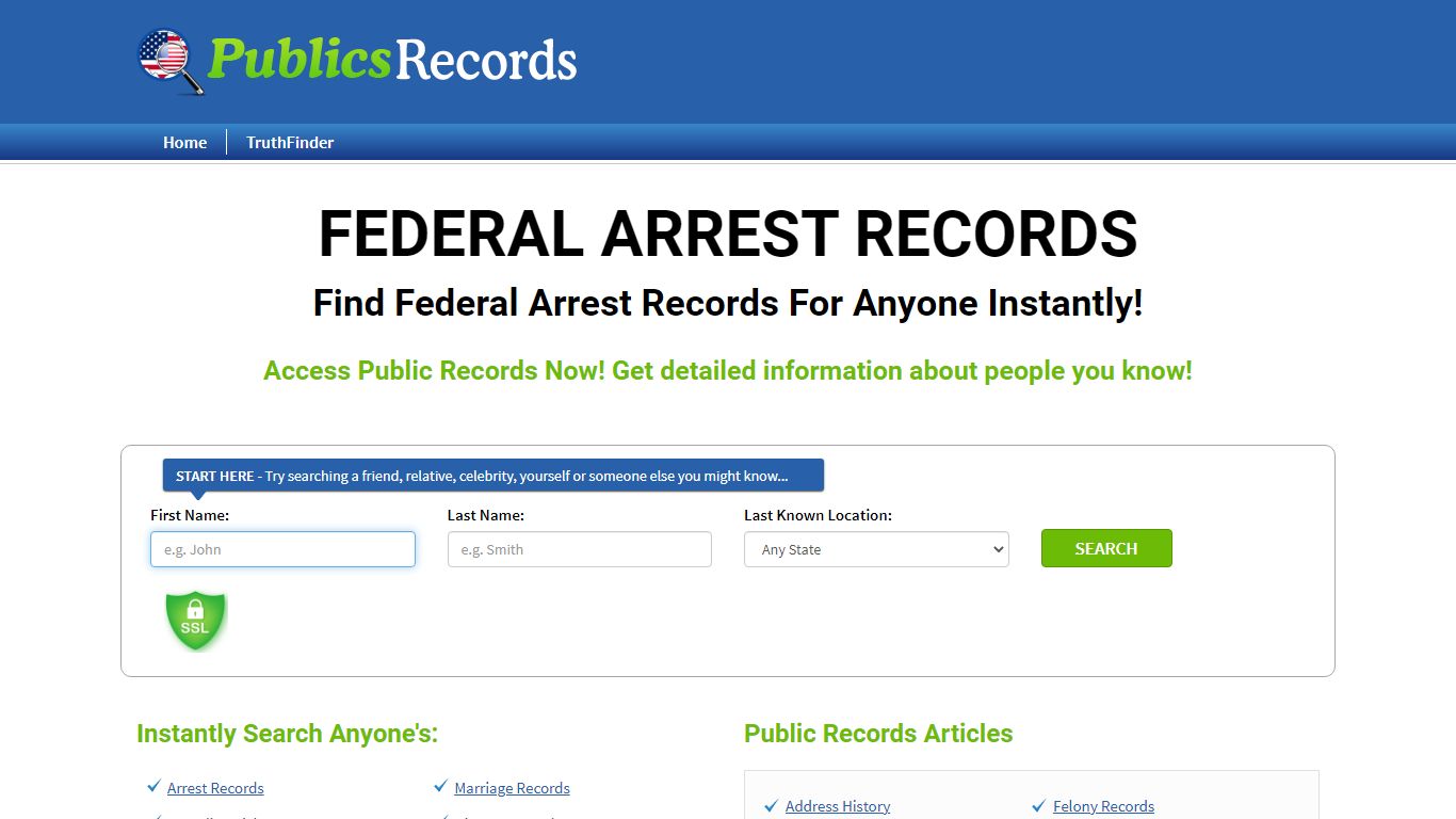 Find Federal Arrest Records For Anyone
